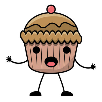 Kawaii Muffin Icon