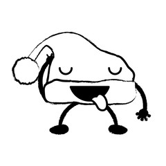 kawaii christmas hat icon