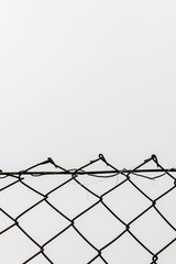 chainlink fence in front of white background