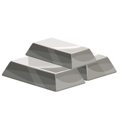 Set of silver bars icon. Cartoon style, illustration, vector icon for web, games, applications