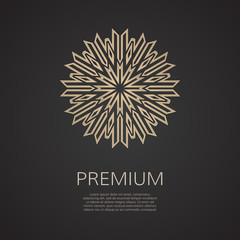 Vector logotype. Vector luxury islamic logo. Eastern sign sun. Business identity concept.