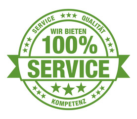 Wir bieten 100% Service