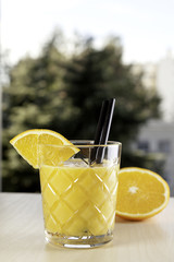 orange juice on natural