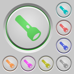 Flashlight push buttons