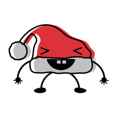kawaii christmas hat icon