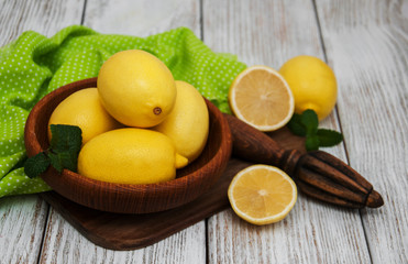 Fresh ripe lemons