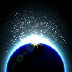 Earth from space, vector illustration illustration