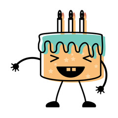 kawaii birthday cake icon