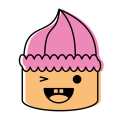 kawaii birthday cake icon