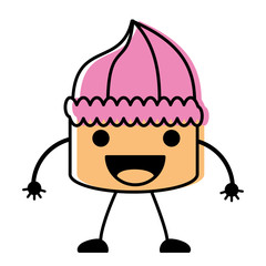 kawaii birthday cake icon