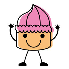 kawaii birthday cake icon