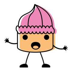 kawaii birthday cake icon