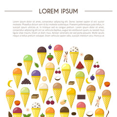 Vector cartoon ice cream background