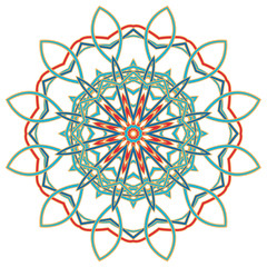 Arabic Colorful Mandala. Ethnic tribal ornaments