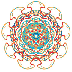 Arabic Colorful Mandala. Ethnic tribal ornaments