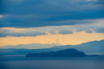 Fototapeta premium Insel vor Chania am Abend