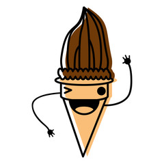 kawaii ice cream icon