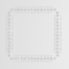 Decoration element, wall concept stucco, interior architecture pattern. 3d illustration, 3d rendering.