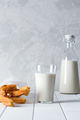 Fresh organic horchata drink prepared in Valensia, Spain
