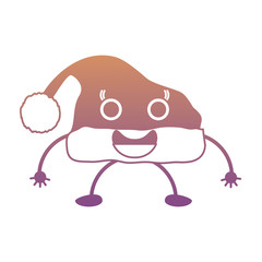 Obraz premium kawaii christmas hat icon