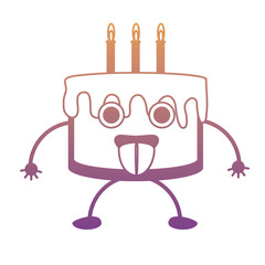 kawaii birthday cake icon
