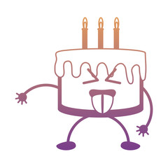 kawaii birthday cake icon