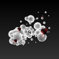 White vector bubbles in a group