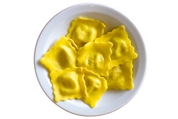 Plain plate of italian Ravioli
