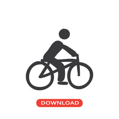 Cyclist on bicycle icon