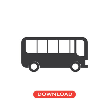 Bus side view icon