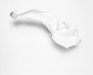 abstract white fabric over white background