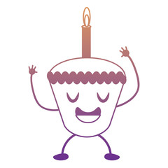 kawaii birthday cupcake icon 