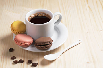Coffee and macaroons