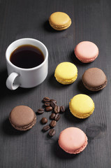 Macaroons and coffee