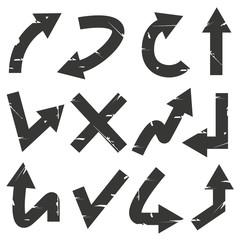 black grunge arrows