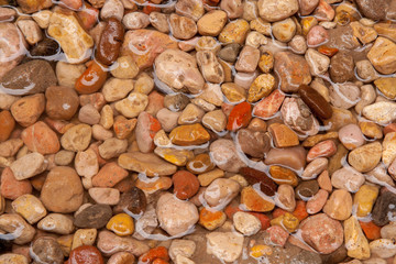 Pebbles in riverbed