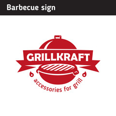Grill logo in full size, barbecue