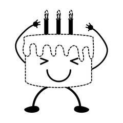 kawaii birthday cake icon