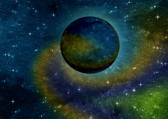 Obraz premium galaxy in a free space