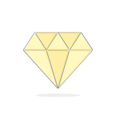 Gold Diamond, Premium, Success, Expensive, Best and VIP, Luxury jewel icon sign. Flat outline vector illustration, Wedding Gemstone, Brilliant, Elegant Crystal symbol.