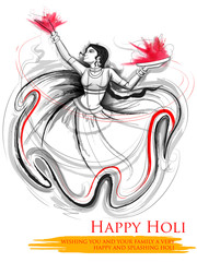 Happy Holi Background  for Festival of Colors celebration greetings