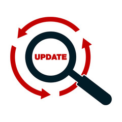 update application progress icon upgrade software loader magnifying