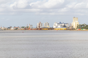 Naklejka premium Cais Maua and Guaiba Lake, Porto Alegre