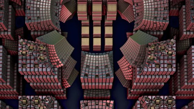 3D Cubes Morphing and Spinning in Different Directions Loop
