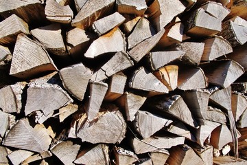 Holzstapel, Brennholz, Feuerholz