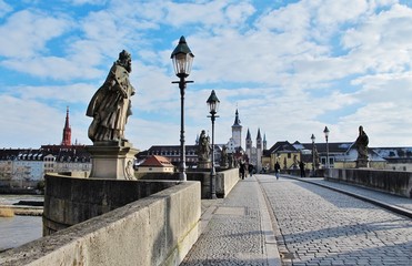 Fototapeta premium Würzburg, Alte Mainbrücke 