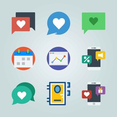 Icon set about Letter And Paper. with work chat, audio chat and love chat