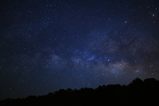 Milky way galaxy at Phu Hin Rong Kla National Park in Phitsanulok, Thailand
