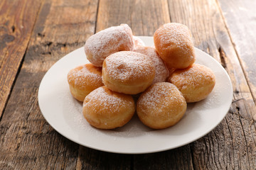 donut on wood background