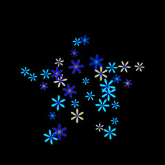 Pretty Floral Pattern with Simple Small Flowers for Greeting Card or Poster. Naive Daisy Flowers in Primitive Style. Vector Background for Spring or Summer Design.